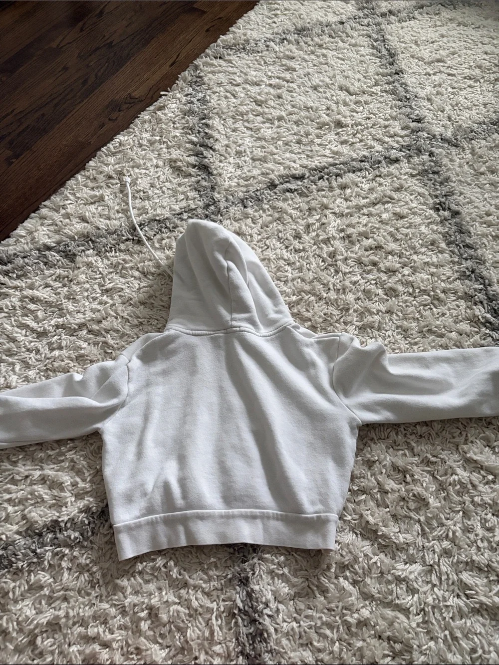 Brandy Melville cropped white zip up